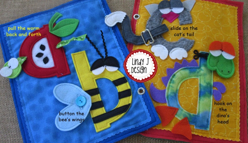 abc felt quiet book pdf pattern etsy