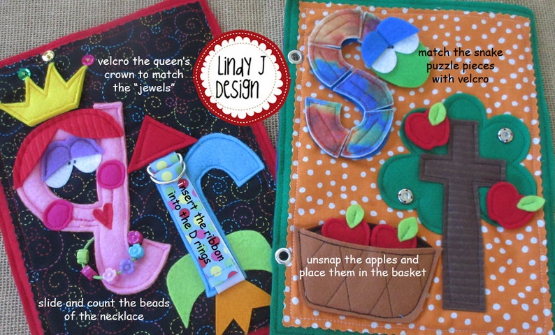 abc felt quiet book pdf pattern etsy