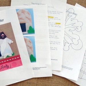 The First EASTER Bible Story Flannel Board Pdf FELT Easter Felt Board ...