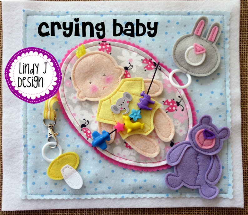 Hello BABY Felt Quiet Book .PDF Pattern Baby ACTIVITY Book