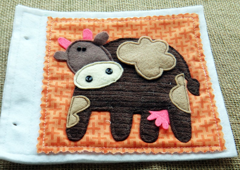 Rainbow Farm TOUCH and FEEL felt quiet book .PDF Pattern image 9