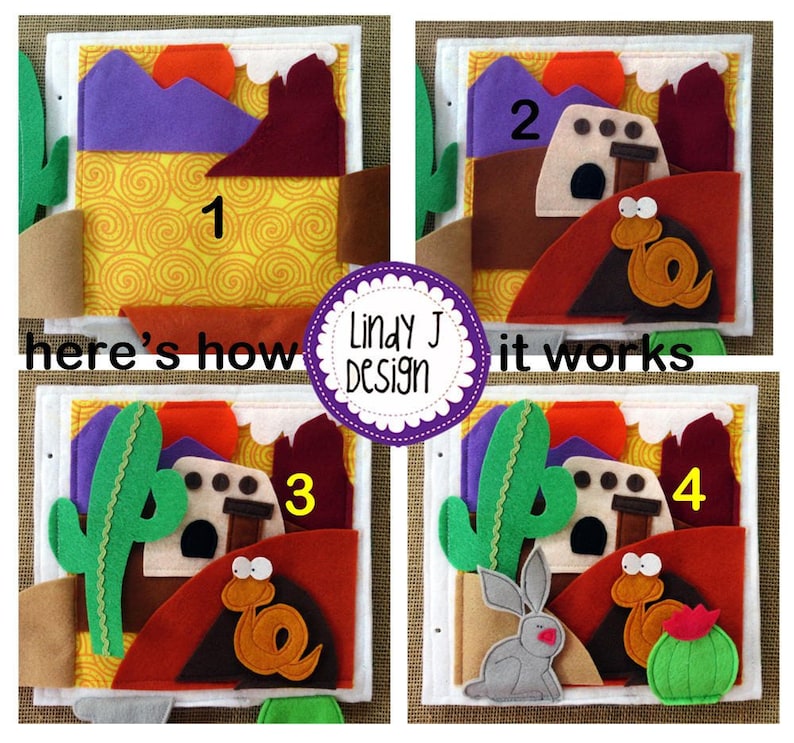 Make a SCENE PUZZLE Felt Quiet Book .PDF Pattern Etsy