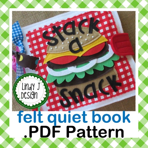 Felt Quiet Book .PDF Pattern Baby ACTIVITY Book Instructions Etsy Canada