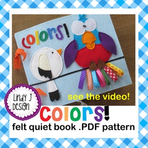 QUIET BOOK PDF Pattern Felt Quiet Book Instructions Color Busy Book Pattern Colors Activity Book Pattern Felt Interactive Book Pdf