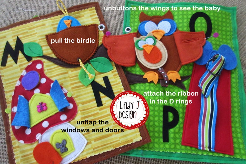 abc felt quiet book pdf pattern etsy