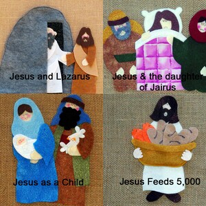 5 BIBLE Stories for Flannel/Felt Board .pdf Pattern BUNDLE 33% OFF Group B
