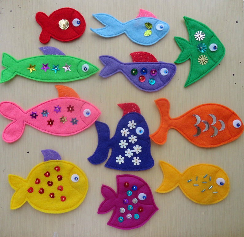 Gone Fishing Felt Game .PDF Pattern Etsy