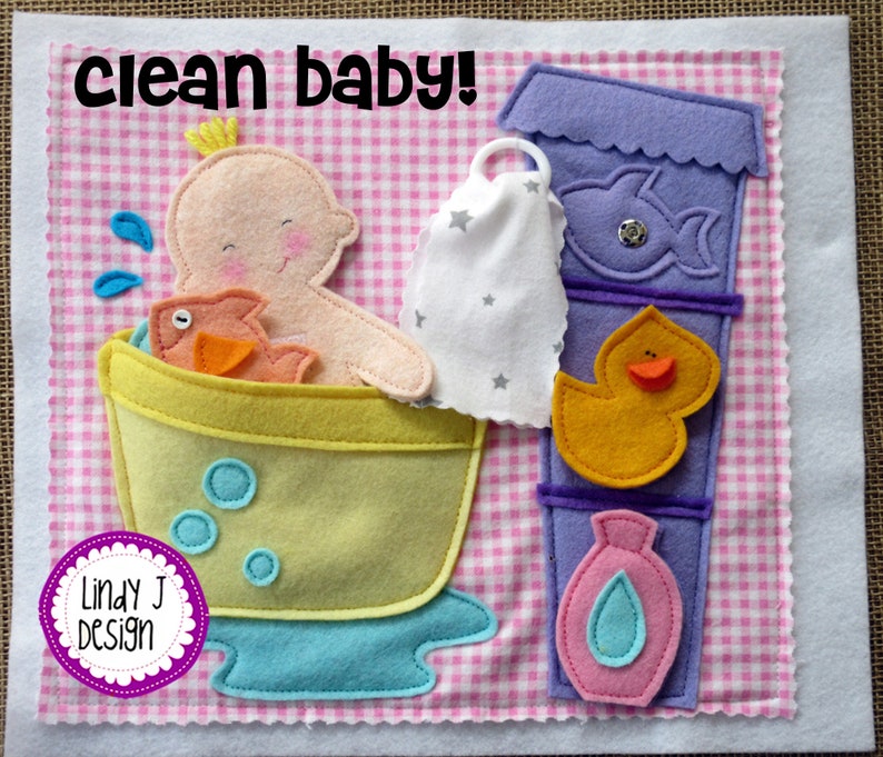 Hello BABY Felt Quiet Book .PDF Pattern Baby ACTIVITY Book | Etsy