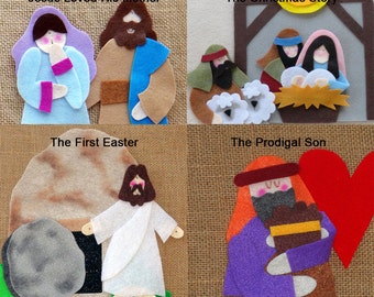 5 BIBLE Stories for Flannel/Felt Board pdf Pattern BUNDLE 33% OFF Group A