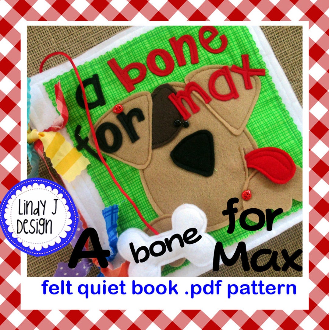 Felt QUIET BOOK PDF Pattern Dog Quiet Book Instructions Puppy Busy Book