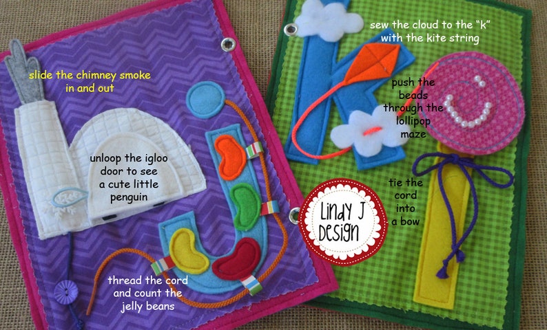abc felt quiet book pdf pattern etsy