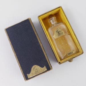 Rare Vintage Fleur d&#39;Ame Parfum Bottle & Original Box Perfume Peacock Oratories