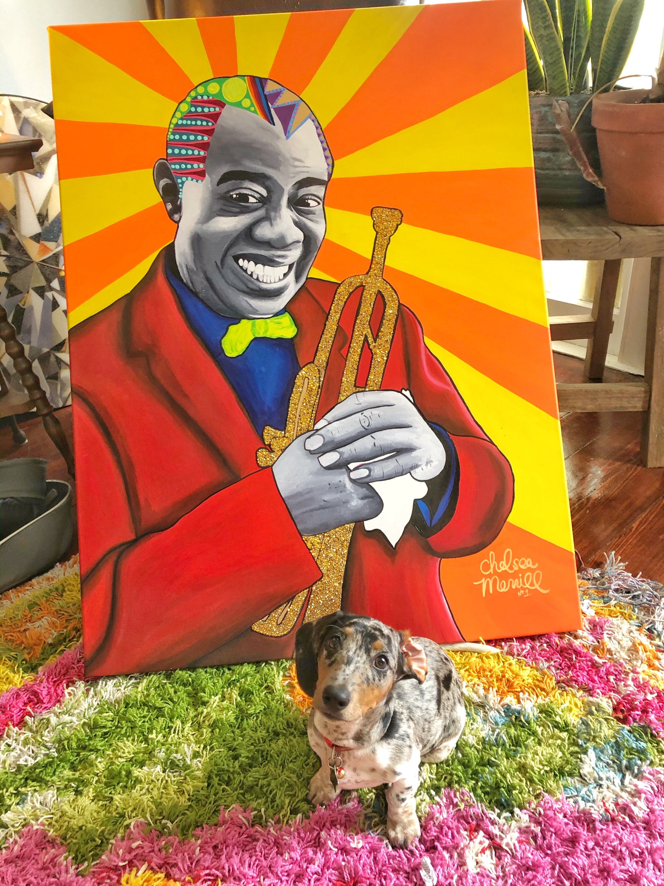 30x40 Louis Armstrong Painting Etsy