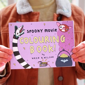 Spooky Movie Colouring Book | A5 landscape | Eco friendly paper