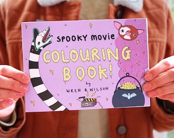 Seconds Sale - Spooky Movie Colouring Book | A5 landscape | Eco friendly paper