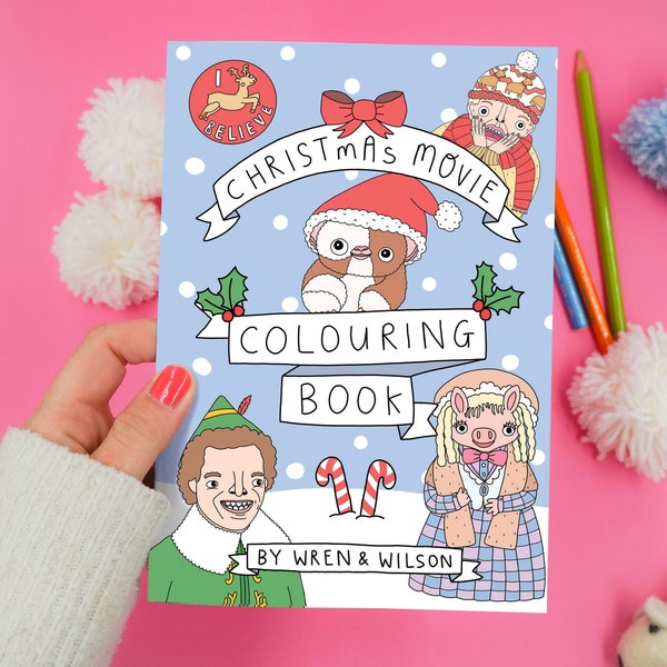 Christmas Movie Colouring Book | A5 size | Eco Friendly Gift