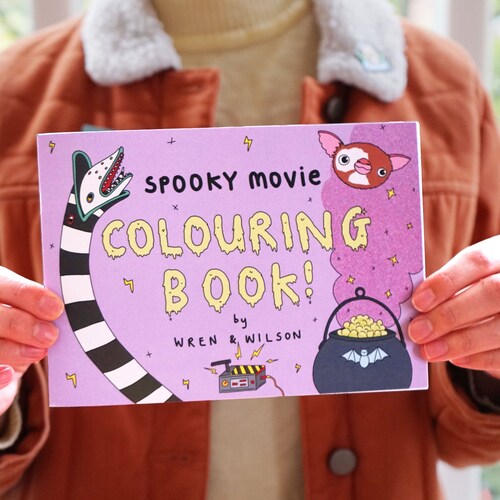 Spooky Movie Colouring Book | A5 landscape | Eco friendly paper