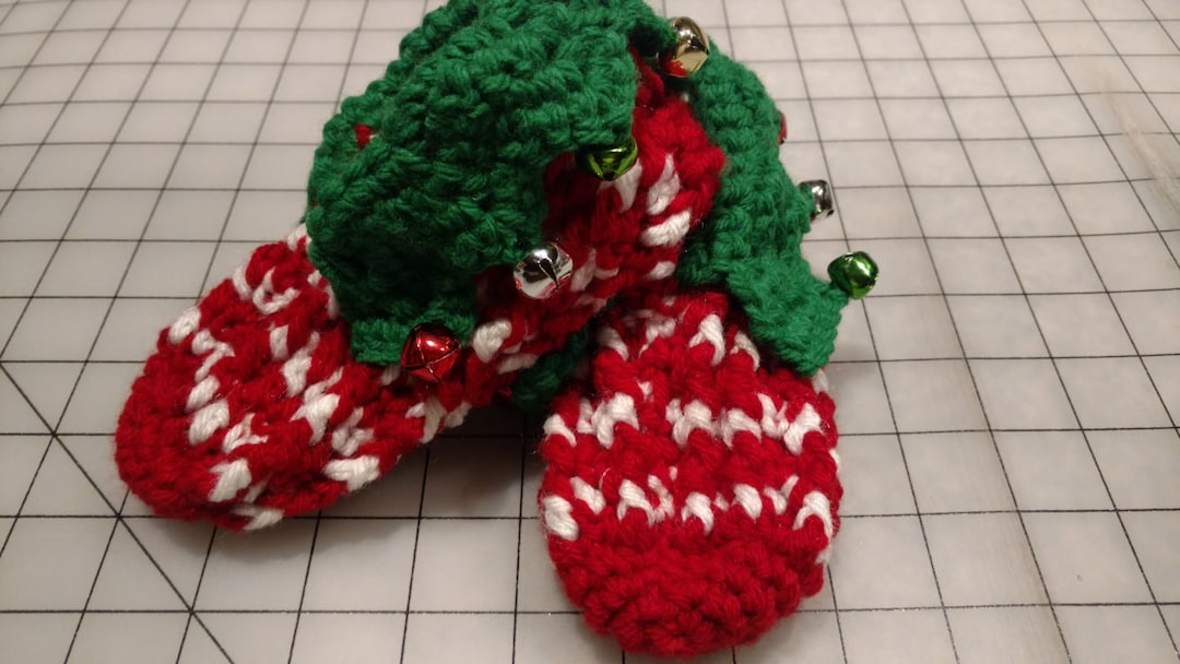 CHRISTMAS Elf Slippers With Jingle Bells Girls Boys Etsy