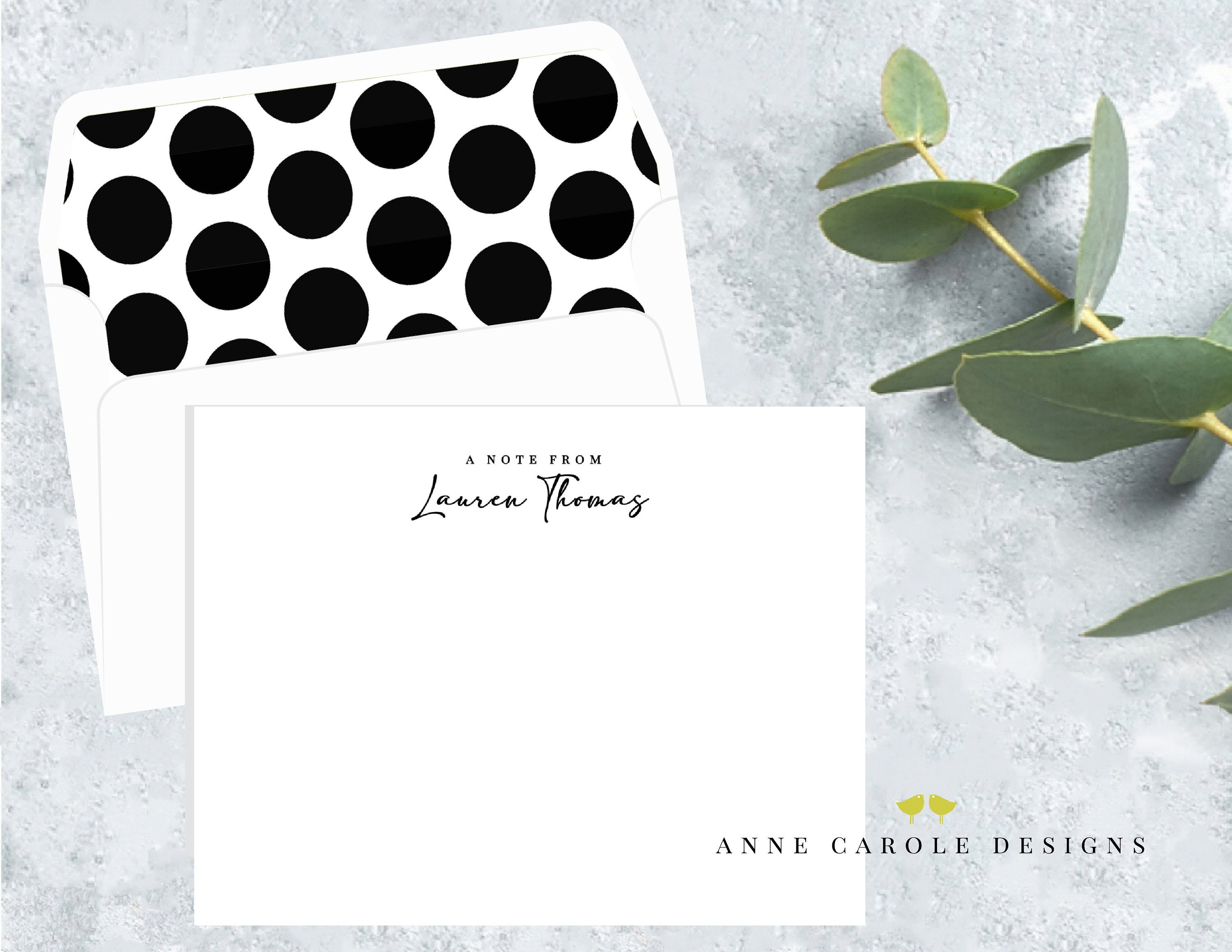 Customized Stationery #179 Flat Note Card Black and White geometric design Personalized Stationery Lined Envelopes Customized Stationery #179 Flat Note Card Black and White geometric design Personalized Stationery Lined Envelopes