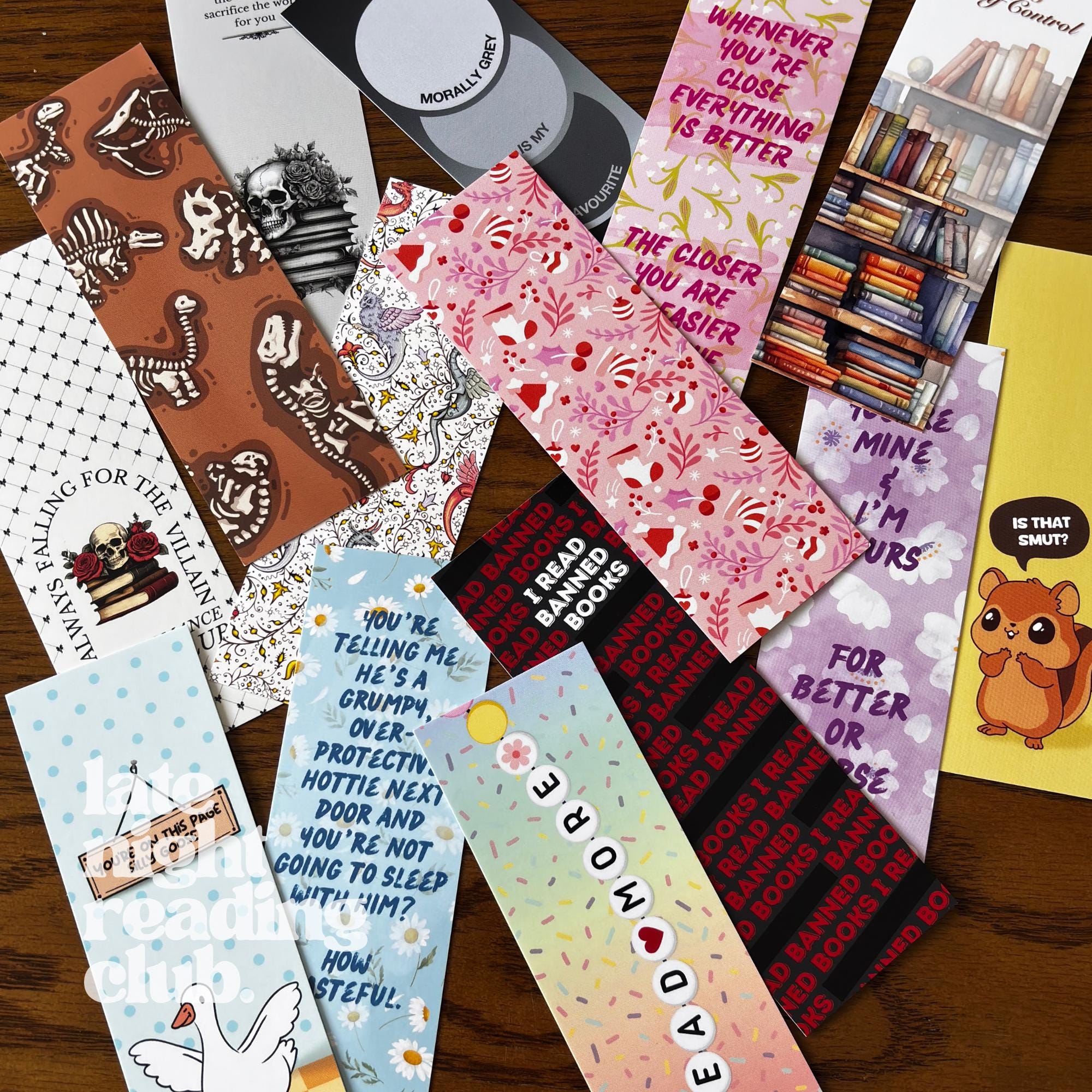 Dino Dig [bookish Bookmark // Double-sided Thick Cardstock] - Etsy