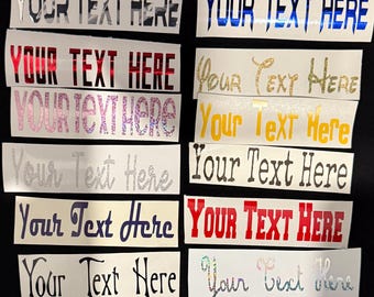 Personalized Waterproof Vinyl Decal Sticker: Custom Name or Text - Etsy