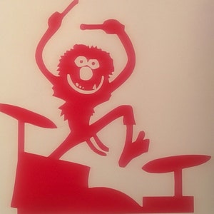 Animal Drummer Decal for Truck, Car, Locker, Tablet & More
