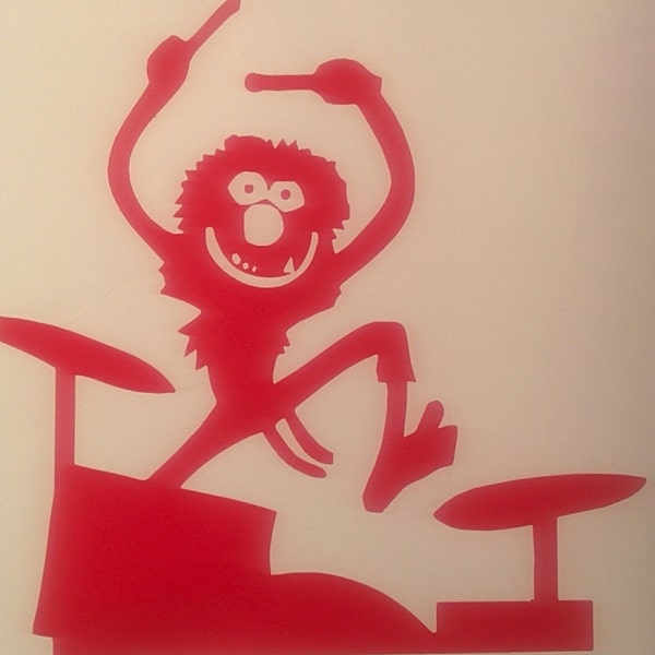 Animal Drummer Sticker Decal - Drum Set Decor - Gift for Drummer Musician
