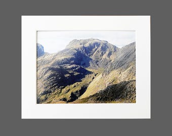 Scafell Pike Photo Print - Lake District Print - Mounted Print - Landscape Photography - 8 x 6