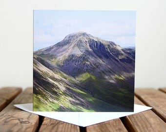 Great Gable Greeting Card  - Hill Walking - Blank Card - Lake District Greeting Card - Square Card