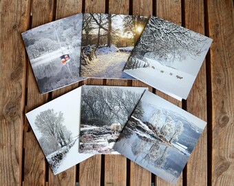 Winter Scenes Greeting Cards - Lake District Blank Christmas Cards - Pack of 6