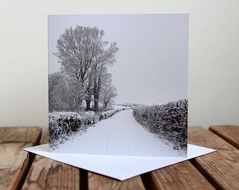 Winter Scene Blank Greeting Card - Rural Cumbria - Christmas Card