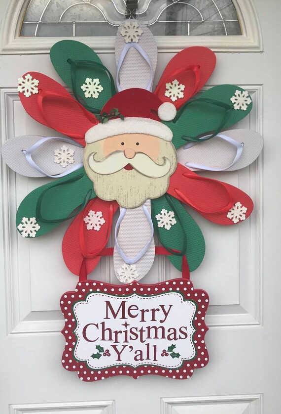 flip flop door wreath