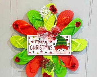 Front Door Wreath Signs, Home Decor Wreaths, Handmade Christmas Gifts for Mom, Outdoor Door Wreath, Christmas Elf, Wall Art, Wall Decor