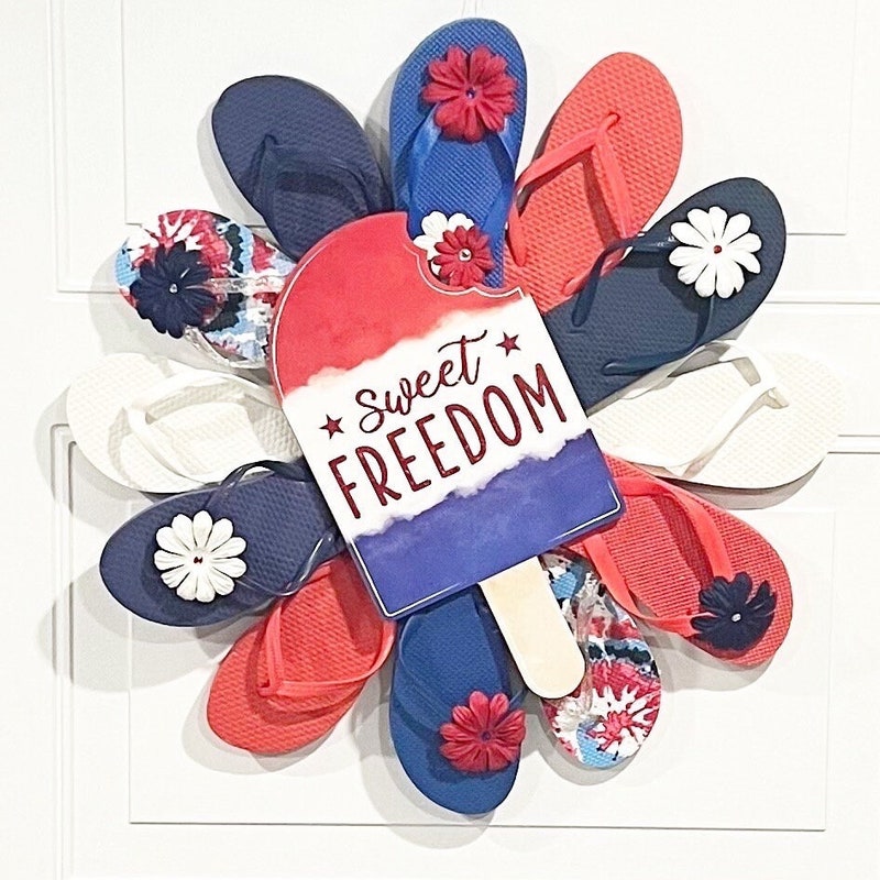 Patriotic Flip Flops - Etsy
