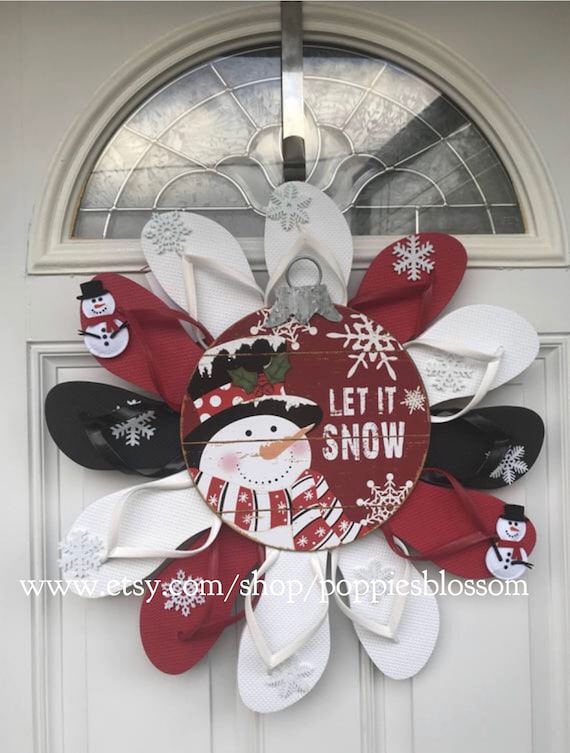 Christmas Home Decor Wreath, Unique Decor, Wall Decor, Front Door Wreath Signs, Holiday, Home Gifts, Outdoor Wreath, Red Christmas, Wall Art