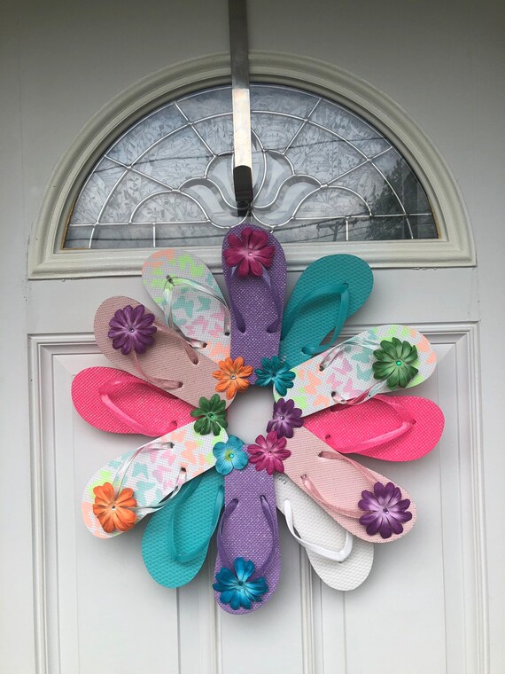 Butterfly Wall Decor Beach Decor Flip Flop Wreath Etsy