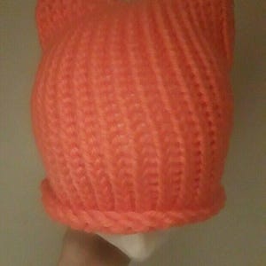 Knitted cat ear beanie, Kitty Hat, kids Gift, Gift For Her, Costume Hat, Cat Hat, Black Cat, Winter Hat, Black Cat Beanie, toddler kids Hat