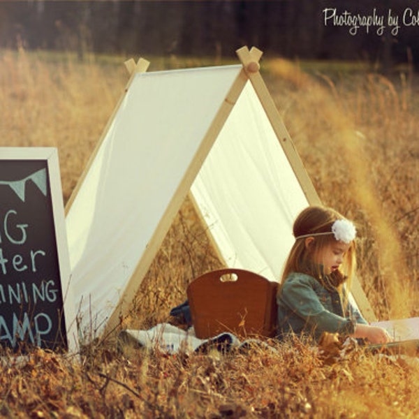 Larger Children's Tent SOLID --- Kid Tent --- Glamping --- Birthday Gift --- Sleepover---Tent also available in smaller size