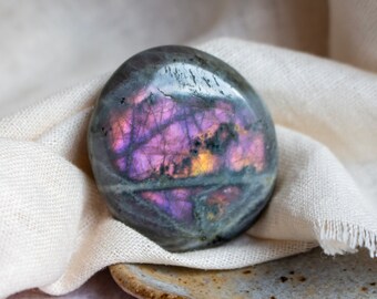 Purple Labradorite Palmstone