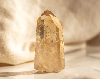 Polished Natural Citrine Quartz Mini Tower, 30mm