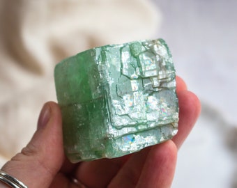 Raw Green Calcite Crystal, 50mm