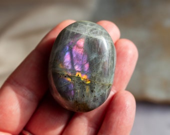 Purple Labradorite Palmstone