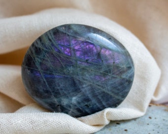 Purple Labradorite Palmstone