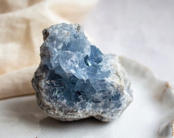 Raw Celestite Crystal Cluster, 65mm