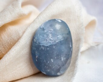 Polished Celestite Crystal Pebble, 40mm