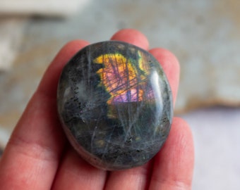 Purple Labradorite Palmstone