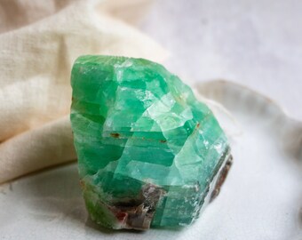 Raw Green Calcite Crystal, 55mm