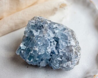 Raw Celestite Crystal Cluster, 60mm