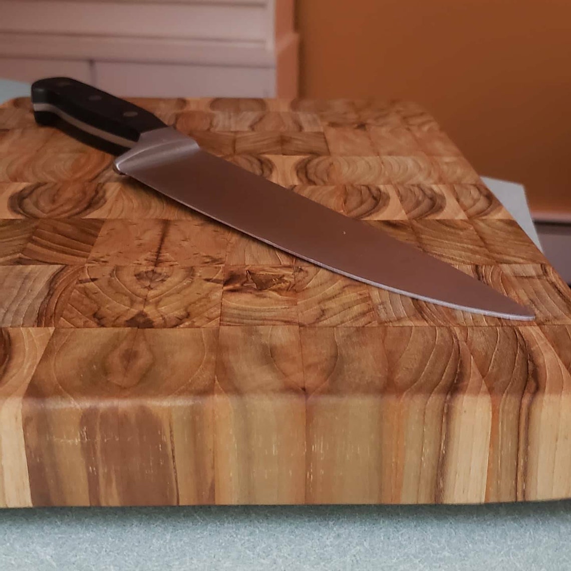 End Grain Teak cutting board Etsy.de