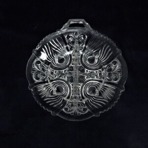 Vintage Indiana Killarney Clear Glass Divided Dish